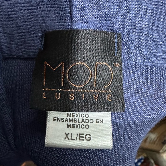 Blue Open-Front Cardigan with Relaxed Fit - Picture 2 of 5